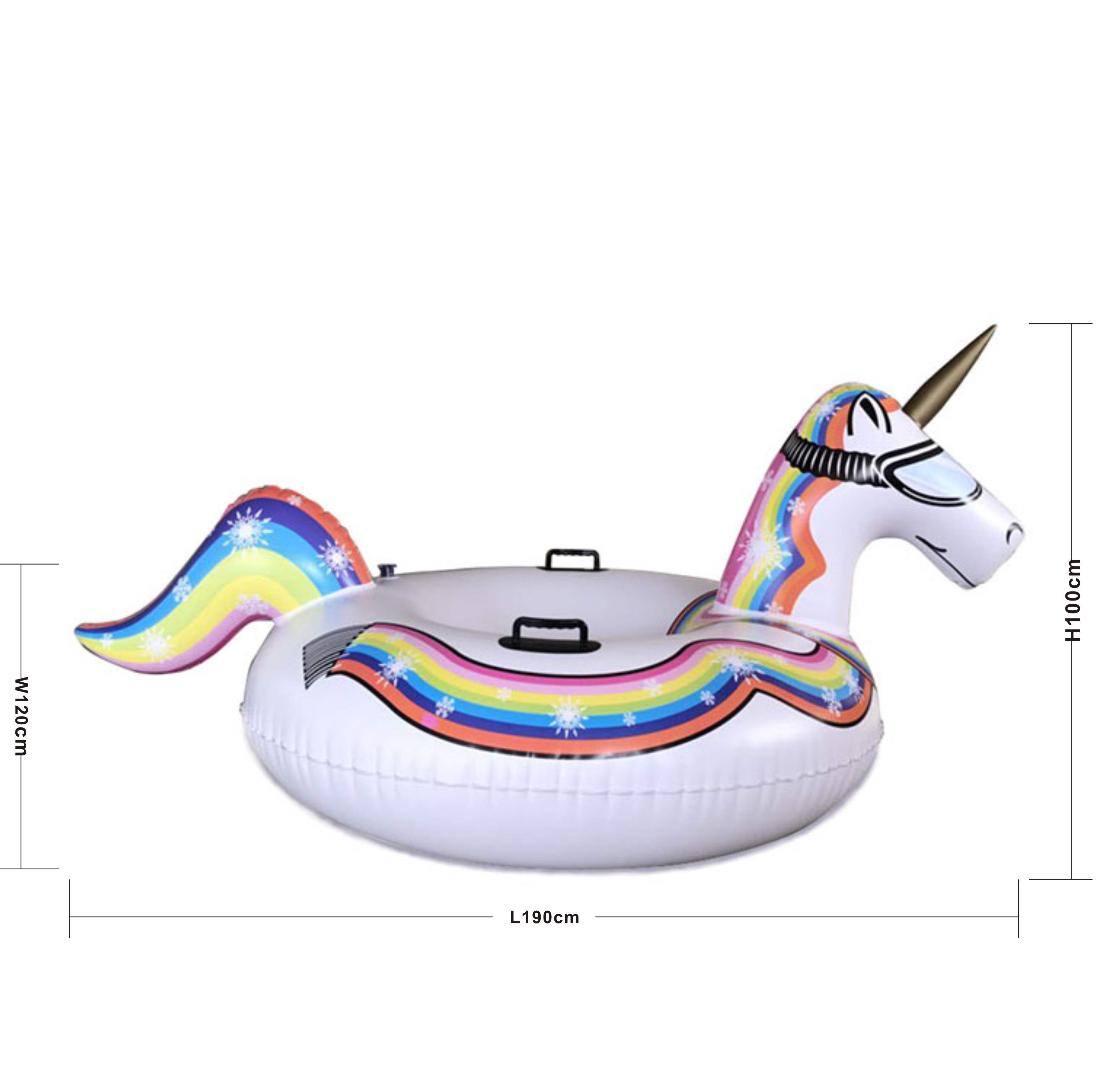 Inflatable unicorn ski